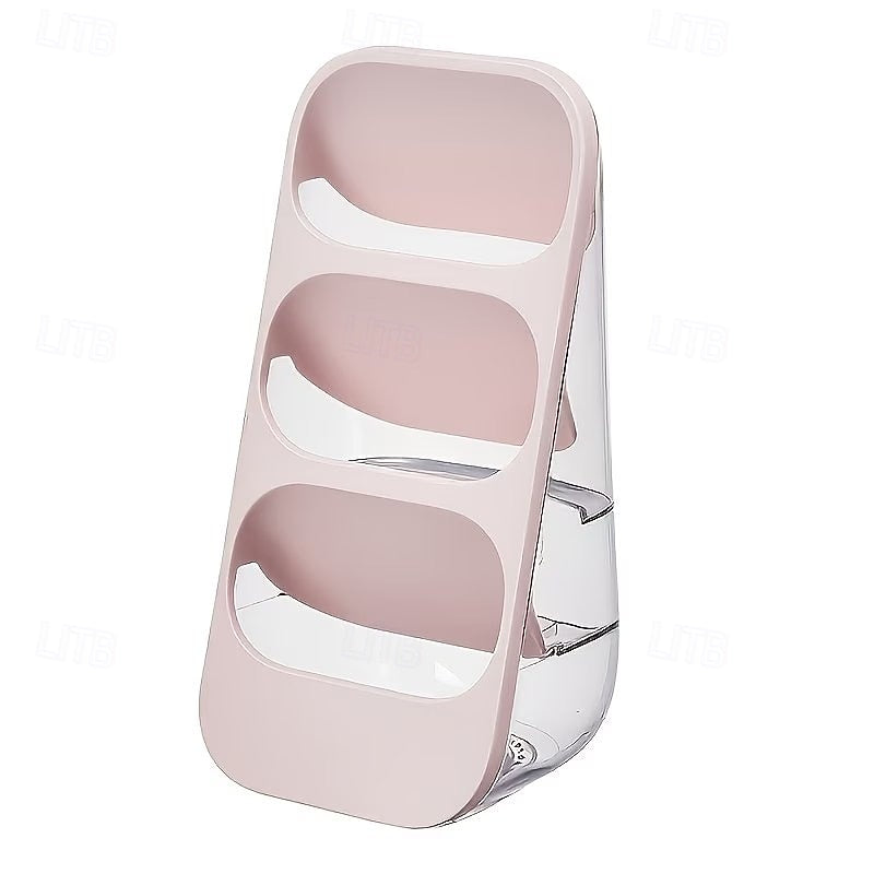 Pink Three-Compartment Desktop Organizer
