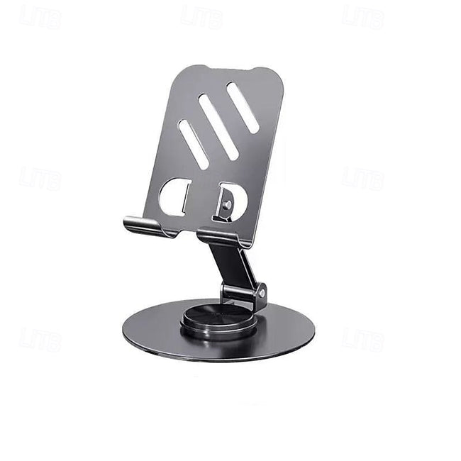 Gray Rotating Metal Desktop Phone Stand