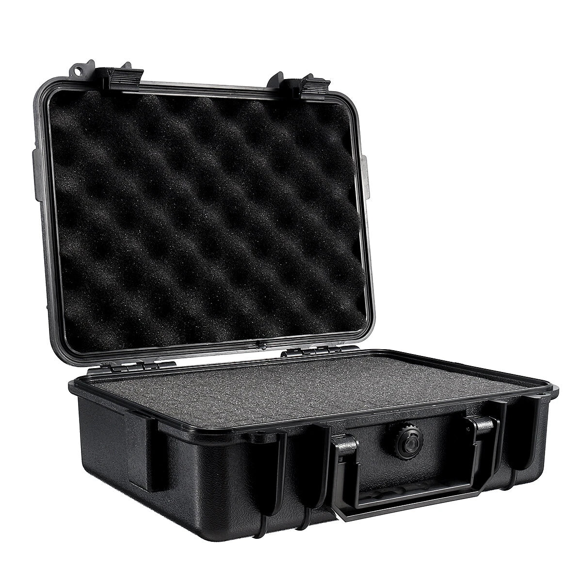 Compact Black Storage Case with Foam Insert