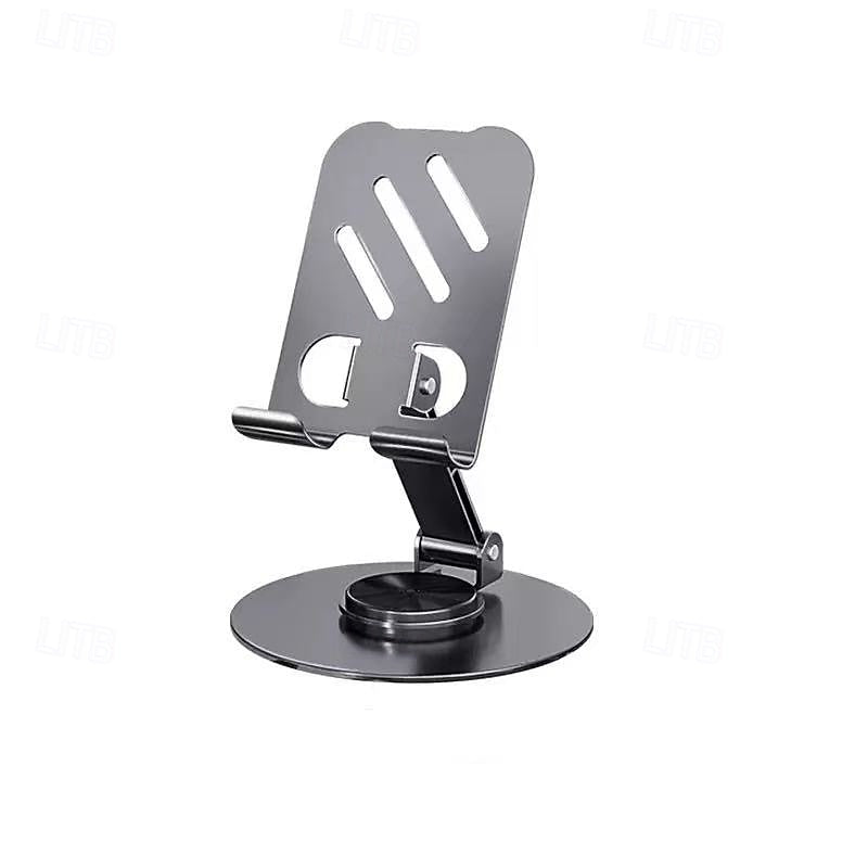 Gray Rotating Metal Desktop Phone Stand